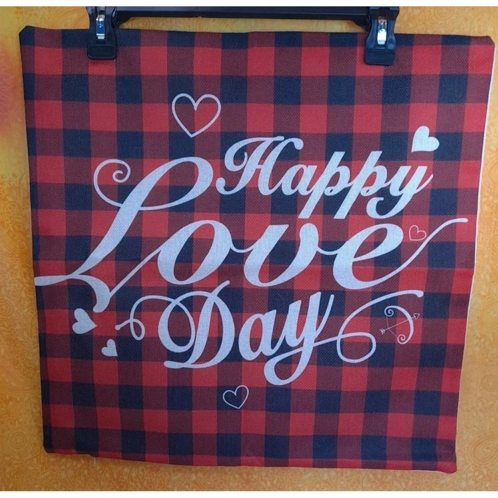 Set of 4 Valentines‎ Day 18x18 Pillow Covers All I Want Is You, Happy Love Day